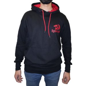 REDRAGON HOODIE WITH FRONT and BACK LOGO - BLACK - MEDIUM