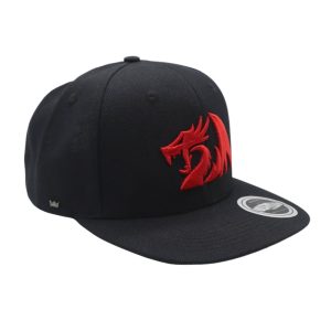 REDRAGON PREMIUM SNAPBACK FLAT PEAK CAP - BLACK