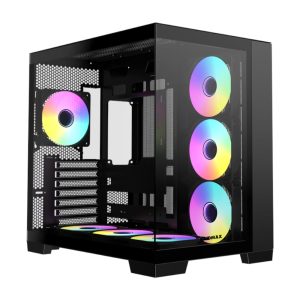 Raidmax I610 ATX | Micro-ATX | ITX RGB Mid-Tower Dual Chamber Gaming Chassis - Black