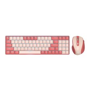 Redragon BS8772 Wireless Keyboard and Mouse Combo - Red/Pink