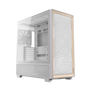 Antec FLUX Mid-Tower E-ATX Gaming Chassis Wood Front Panel - White