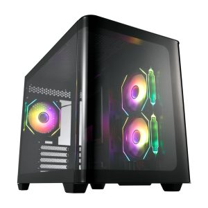 FSP S380 ARGB M-ATX Mid Tower Gaming Chassis - Black