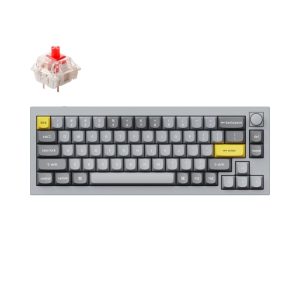 Keychron Q2 65% Red G Pro Switches Aluminium RGB Wired Keyboard - Grey