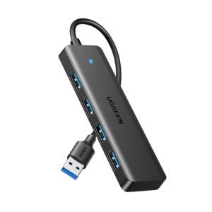 UGREEN 4-in-1 USB 3.0 Hub - High-Speed 5Gbps Data Transfer - Grey