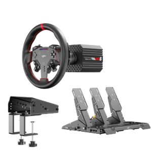 PXN VD6 Racing Wheel Bundle (Steering Wheel, Pedals and Mounting Clamp for PC)