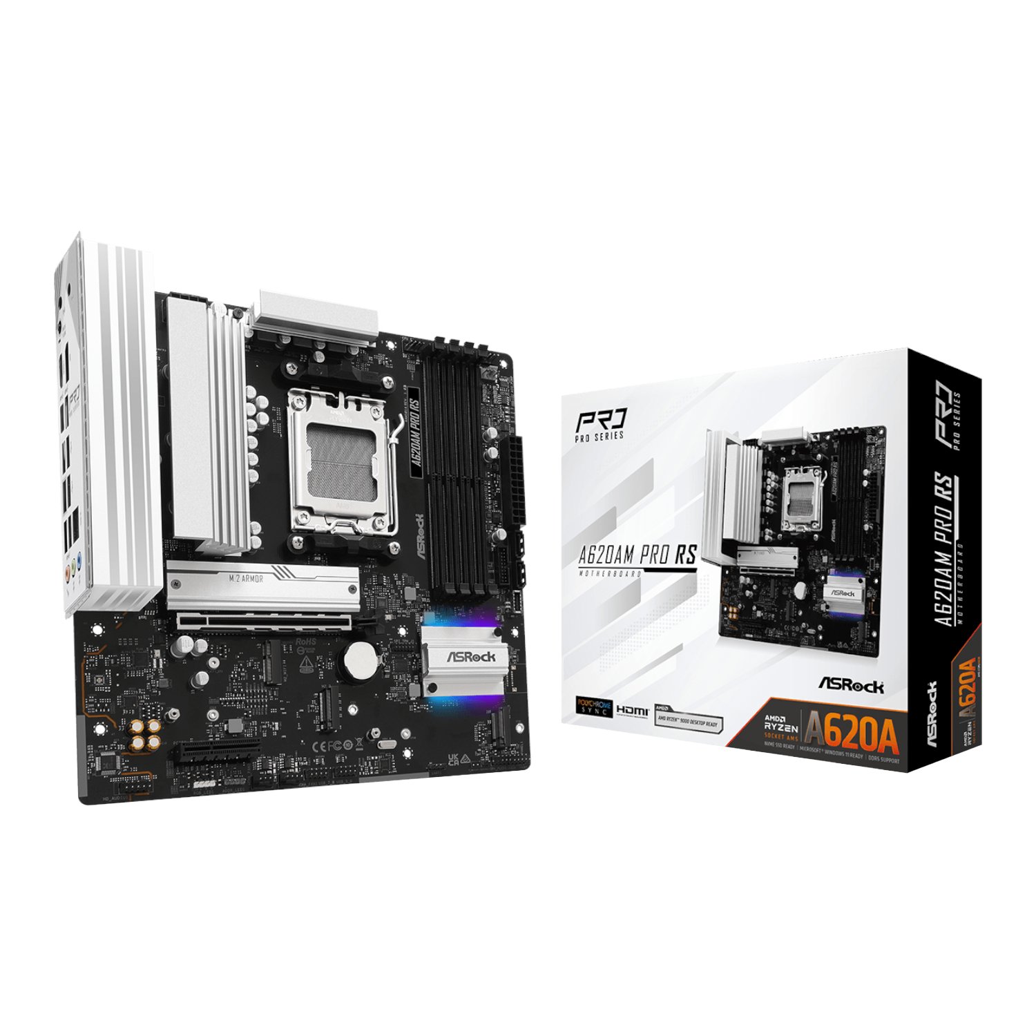 ASRock A620AM Pro RS AM5 M-ATX Motherboard ASRock A620AM Pro RS AM5 M-ATX Motherboard