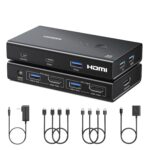 UGreen 2-In-1 HDMI KVM Switch 4 USB Ports 4K@60Hz–Black