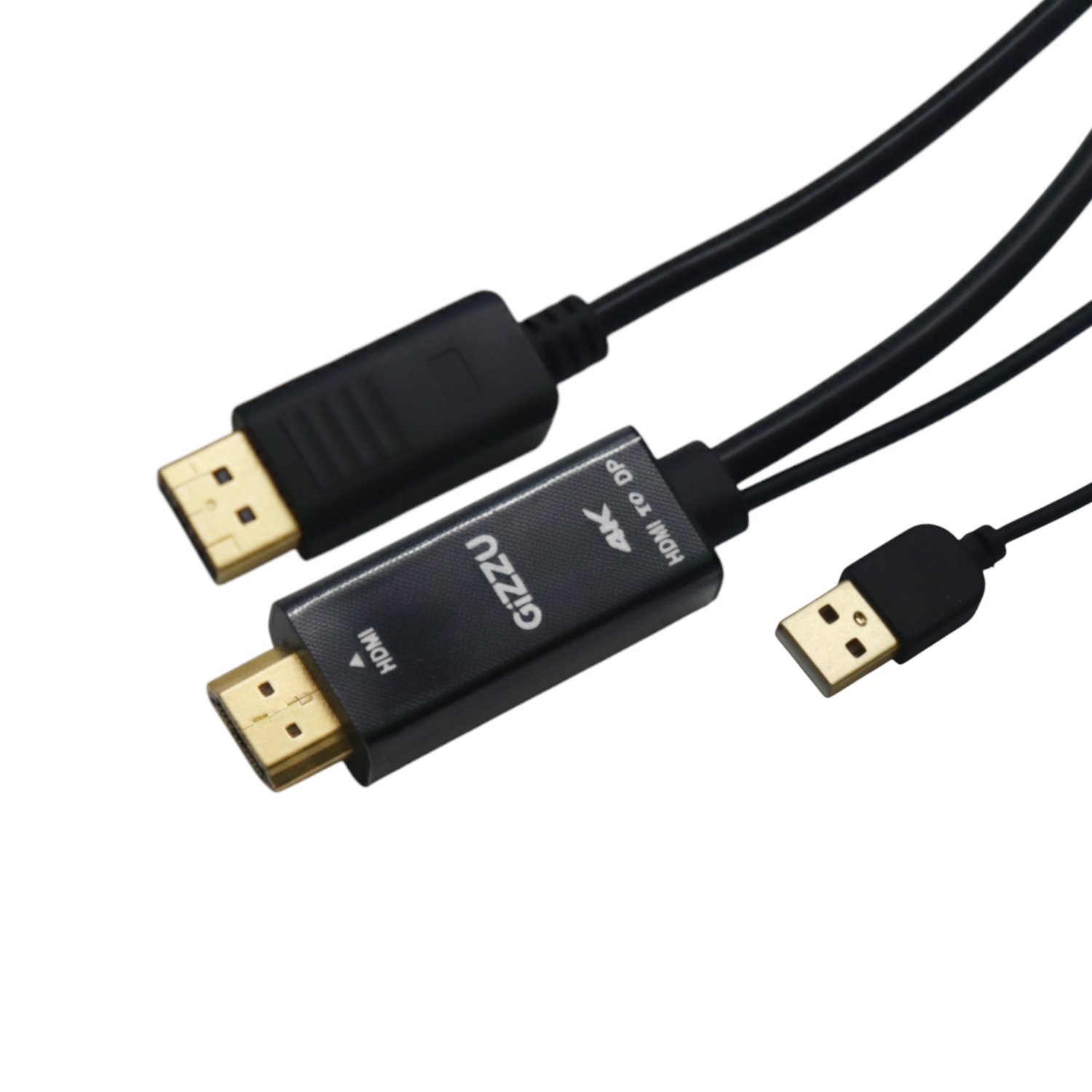 Gizzu 4K HDMI to DP Cable (1.8m) - Black Gizzu 4K HDMI to DP Cable (1.8m) - Black