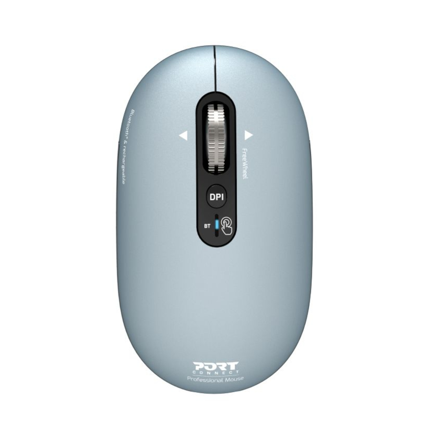 Port Connect PURE MAC Rechargeable Wireless and Bluetooth Mouse - Storm Port Connect PURE MAC Rechargeable Wireless and Bluetooth Mouse - Storm