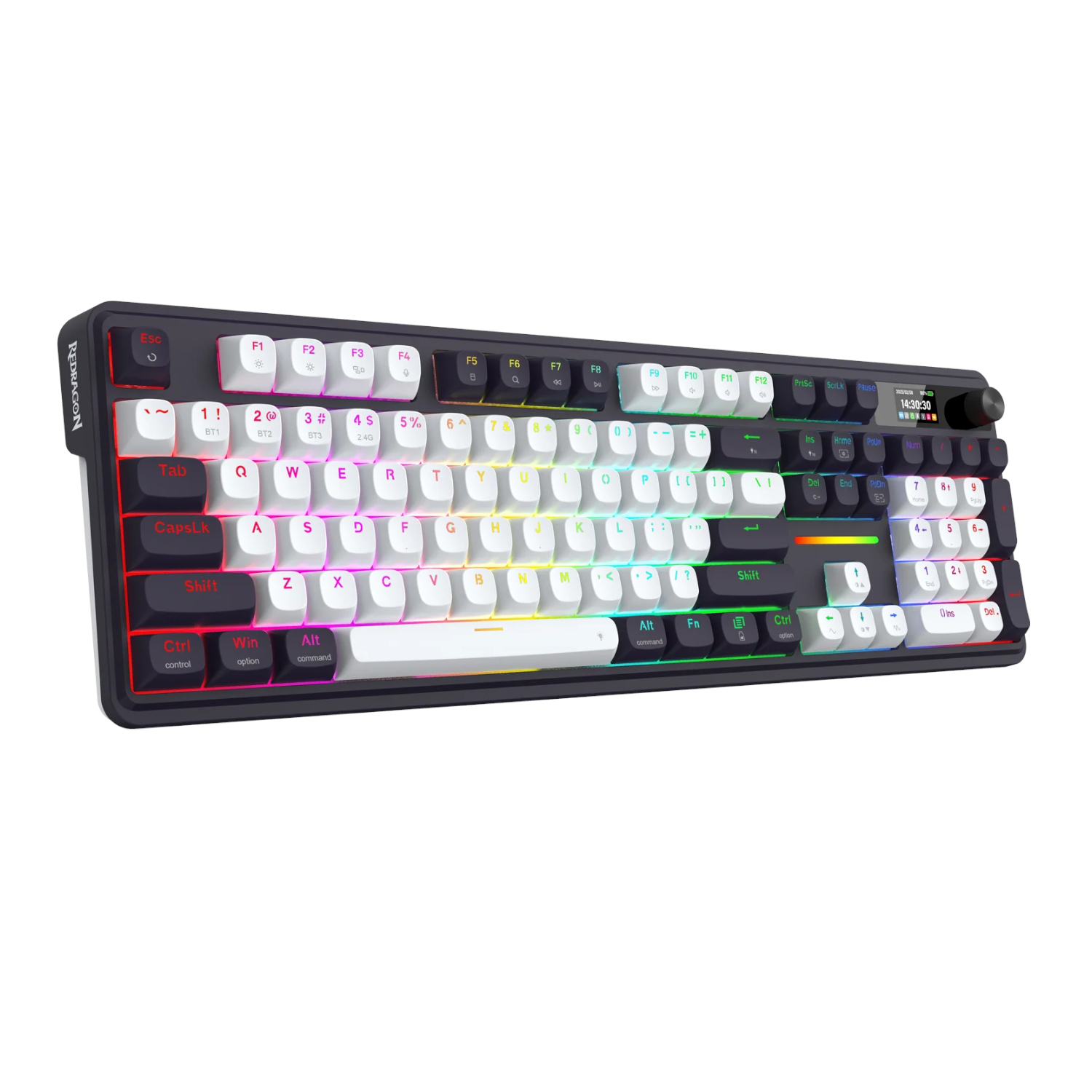 Redragon K762WB-RGB-PRO LCD Full-size Gasket Mechanical Keyboard - Black Redragon K762WB-RGB-PRO LCD Full-size Gasket Mechanical Keyboard - Black